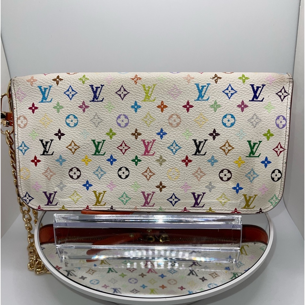 Louis Vuitton - Authentic - Murakami long wristlet with unbranded chain.